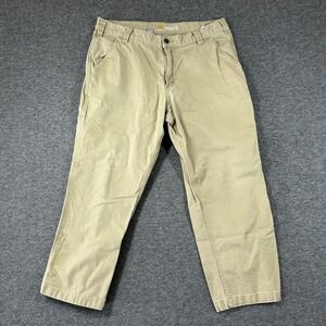Carhartt Mens Relaxed Fit‎ Canvas Pants 36x30 (fits 36x26) Khaki Work Outdoor